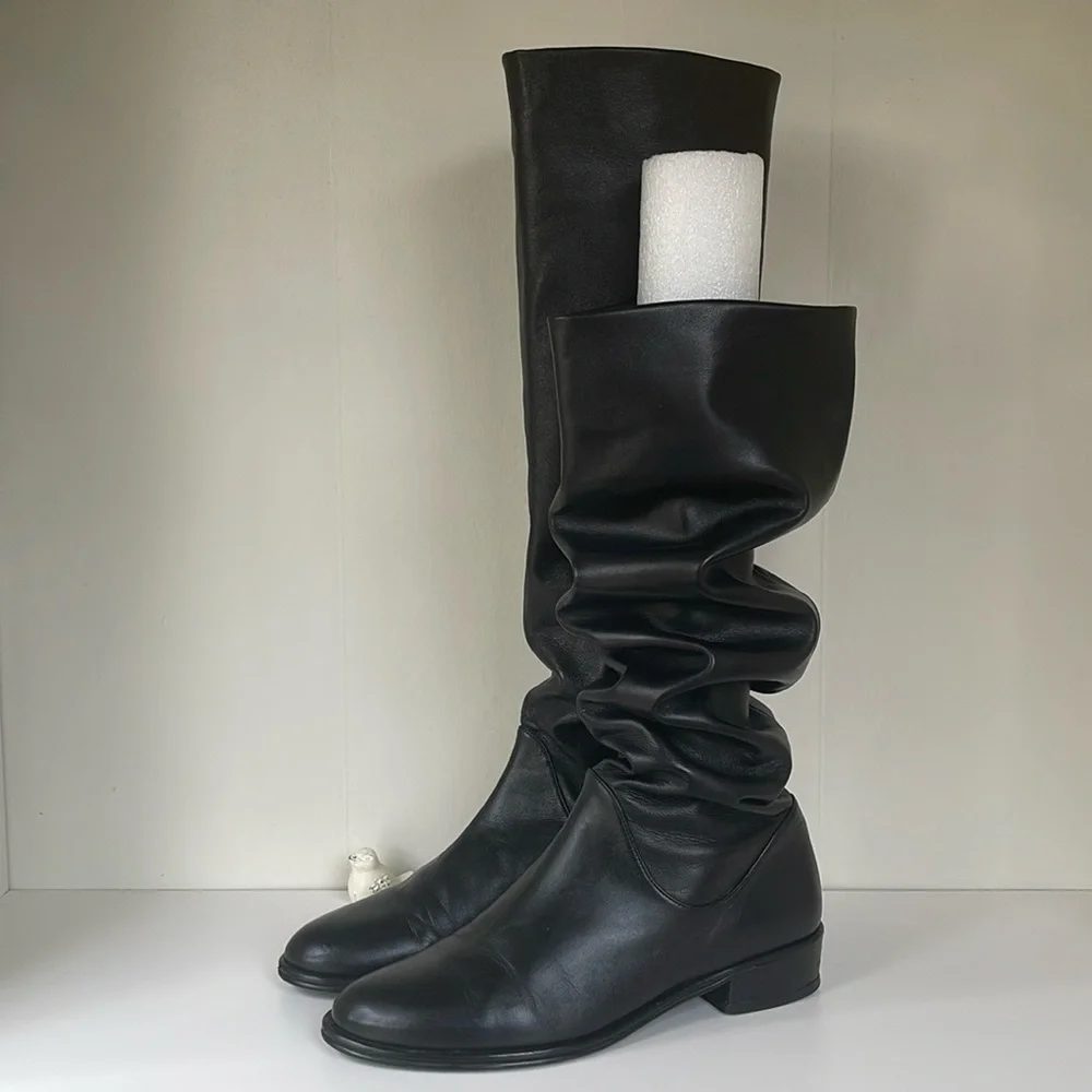 STUART WEITZMAN Slouchy Napa Leather Boots Size 7